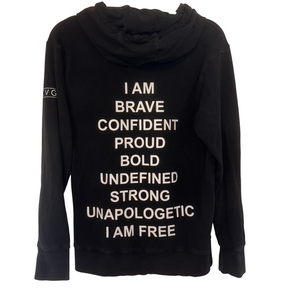 Constantly Varied Gear CVG I AM FREE Black Hoodie Womens XS Workout Thumbholes - Picture 11 of 13